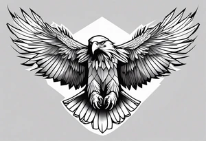 eagle full body fly tattoo idea