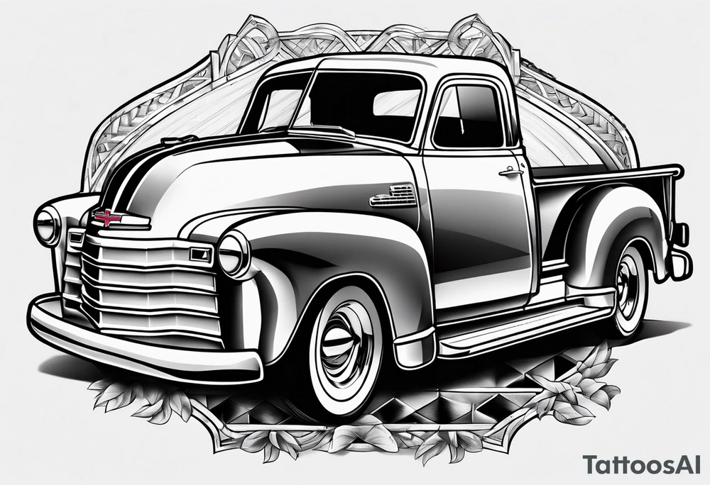 52 chevy 5 window pick up tattoo idea