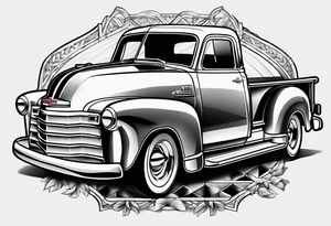 52 chevy 5 window pick up tattoo idea