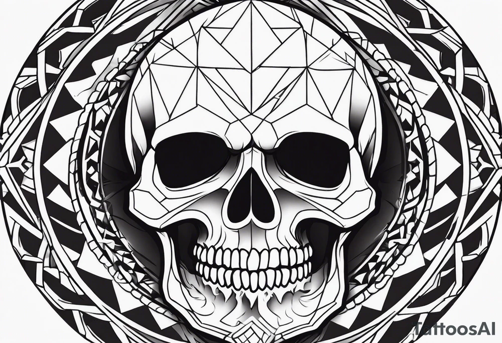 Small skull outline flash sheet tattoo idea