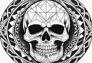 Small skull outline flash sheet tattoo idea
