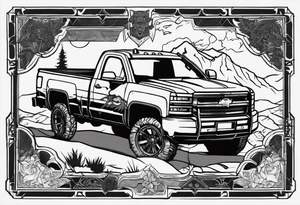 Hunting/trucks/guns tattoo idea