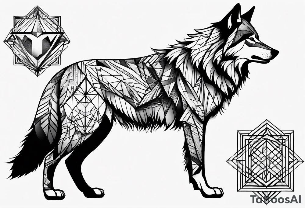 a wolf tattoo idea