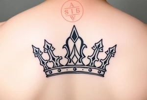 Crown tattoo with Bailey tattoo idea