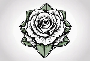 red rose, Mexican hat,  cactus, without skull tattoo idea