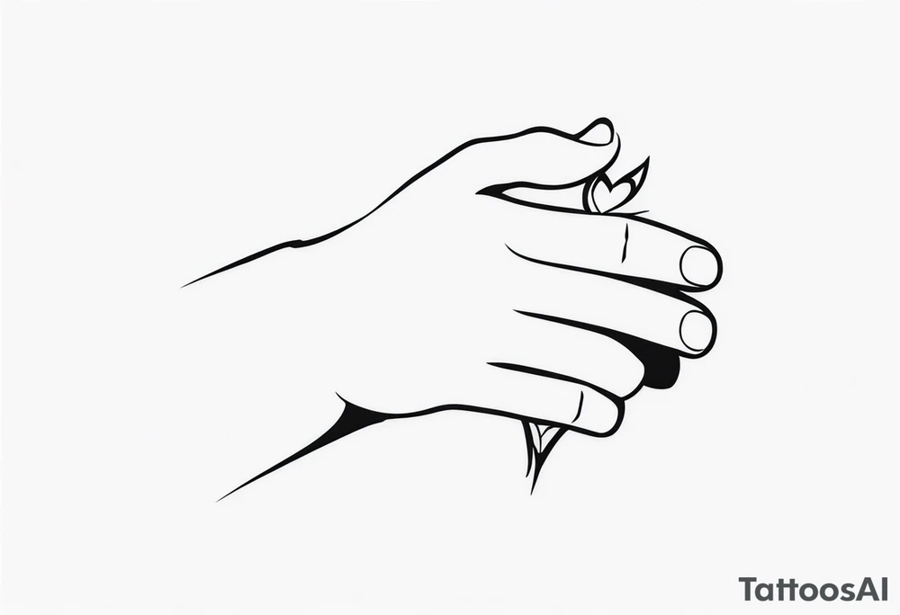 small as finger, love meaning tattoo idea