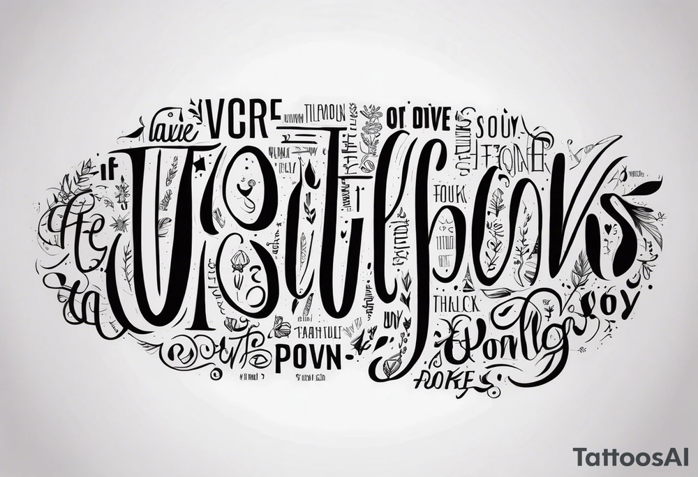 words tattoo idea