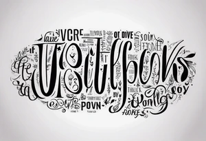 words tattoo idea