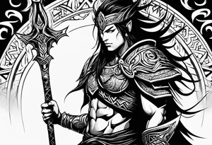 Warrior of Darkness tattoo idea
