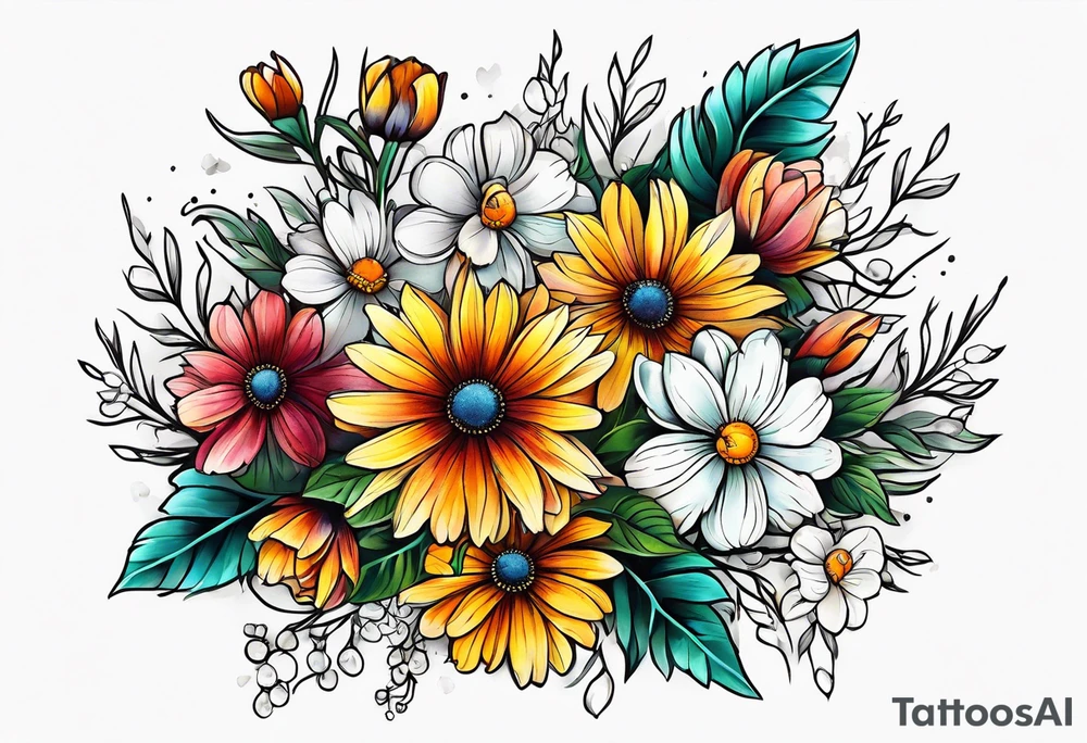 Wildflowers tattoo idea