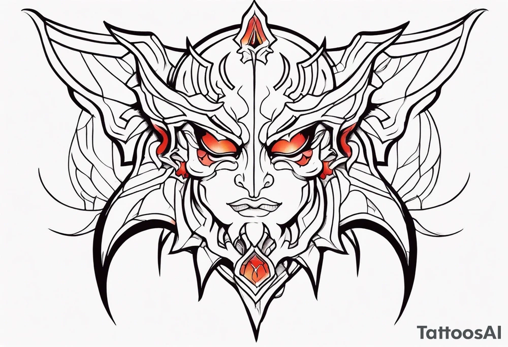 underboob tattoo demon tattoo idea