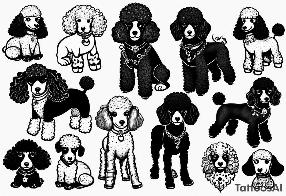 Poodle tattoo idea