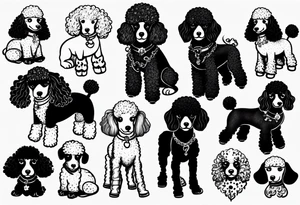 Poodle tattoo idea