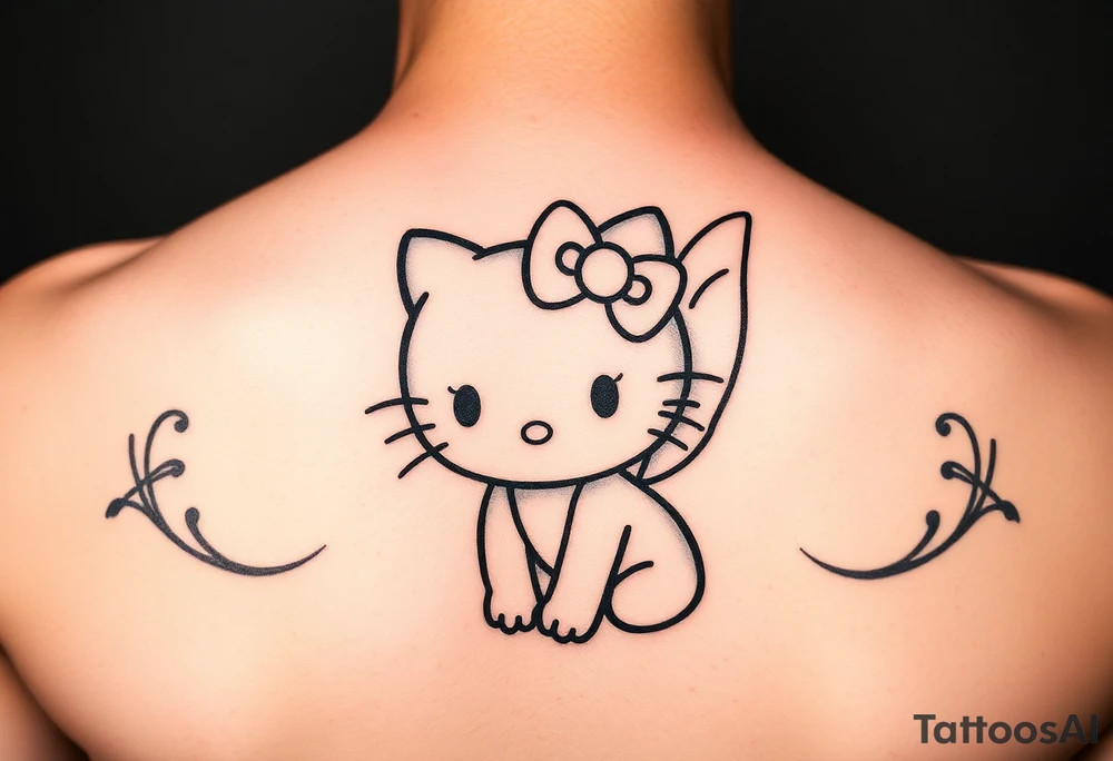 Hello kitty as Tinkerbell tattoo idea