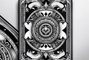 Jack of hearts card tattoo idea