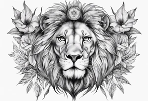 full stomach tattoo illimunati in the middle 
Lion
Nature tattoo idea
