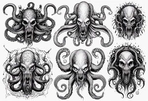 lovecraft monster for arms and forearms
add tentacle tattoo idea
