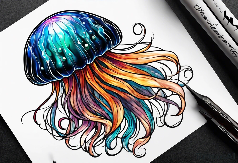 lions mane jelly fish tattoo idea