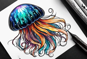 lions mane jelly fish tattoo idea