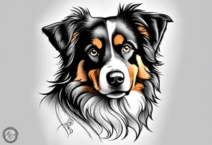 australian shepherd tattoo idea