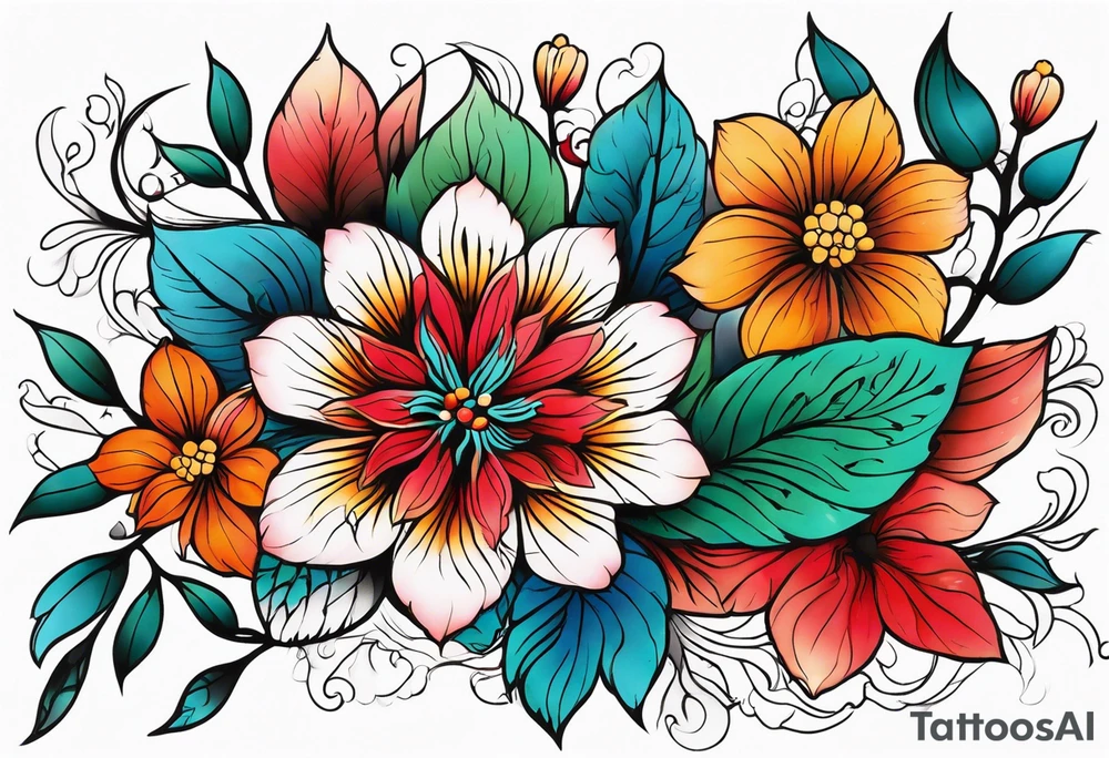 Ojibwe floral tattoo idea