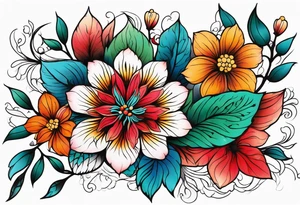 Ojibwe floral tattoo idea