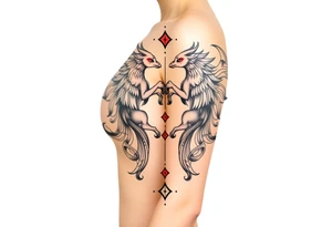 Asian, Gemini, twins tattoo idea
