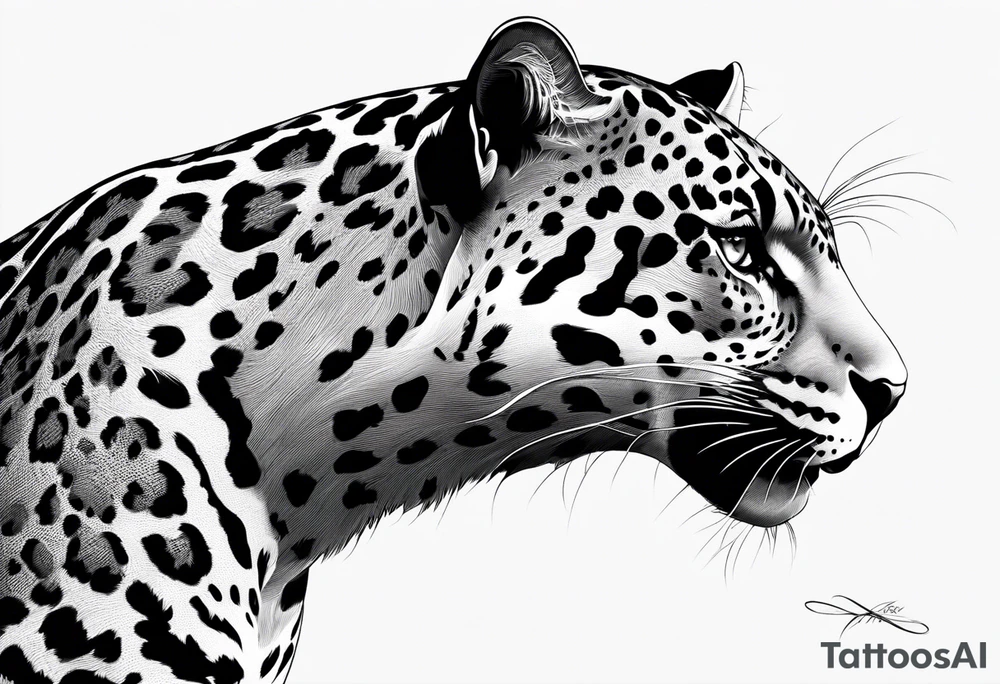 jaguar running, view from above tattoo idea