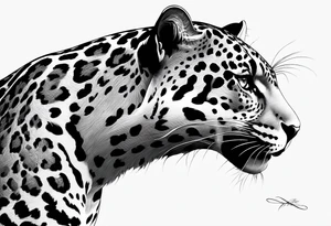 jaguar running, view from above tattoo idea