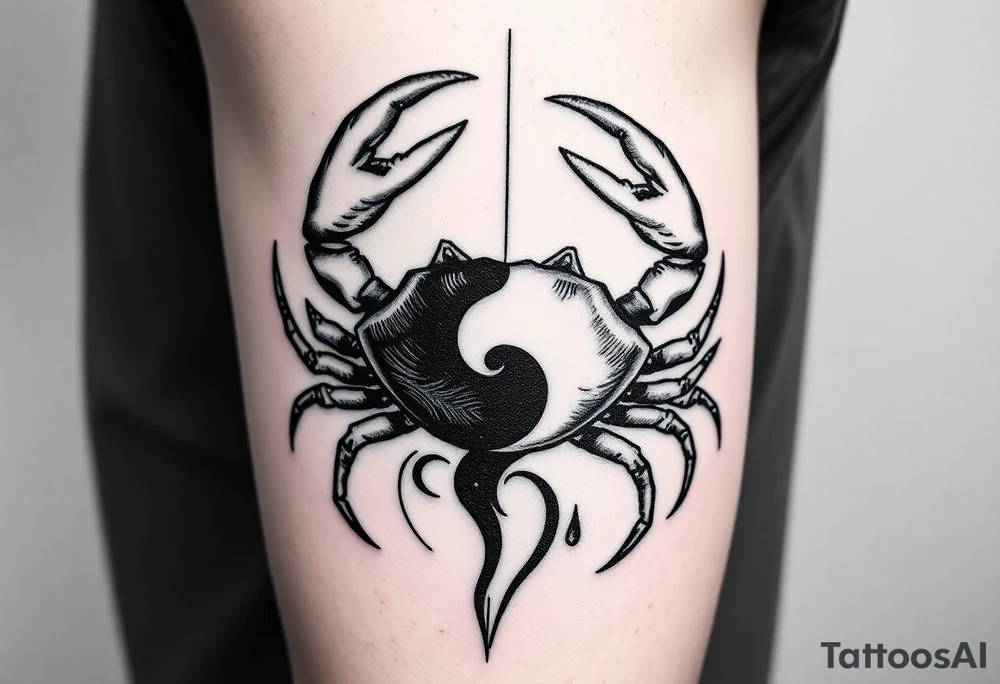 Cancer is my zodiac sign. 1966 is my birth year. I want a unique tat and lean towards the ying yang crab tattoo idea