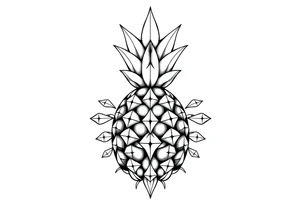 Majestic, crown pineapple ,vagina,anus ,diamonds tattoo idea