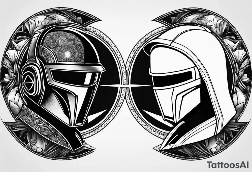daftpunk ying yang tattoo idea
