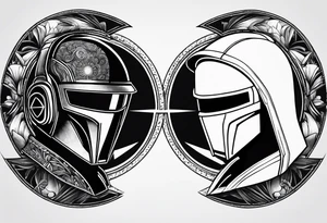 daftpunk ying yang tattoo idea