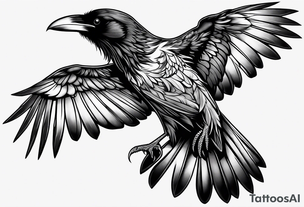 raven tattoo idea