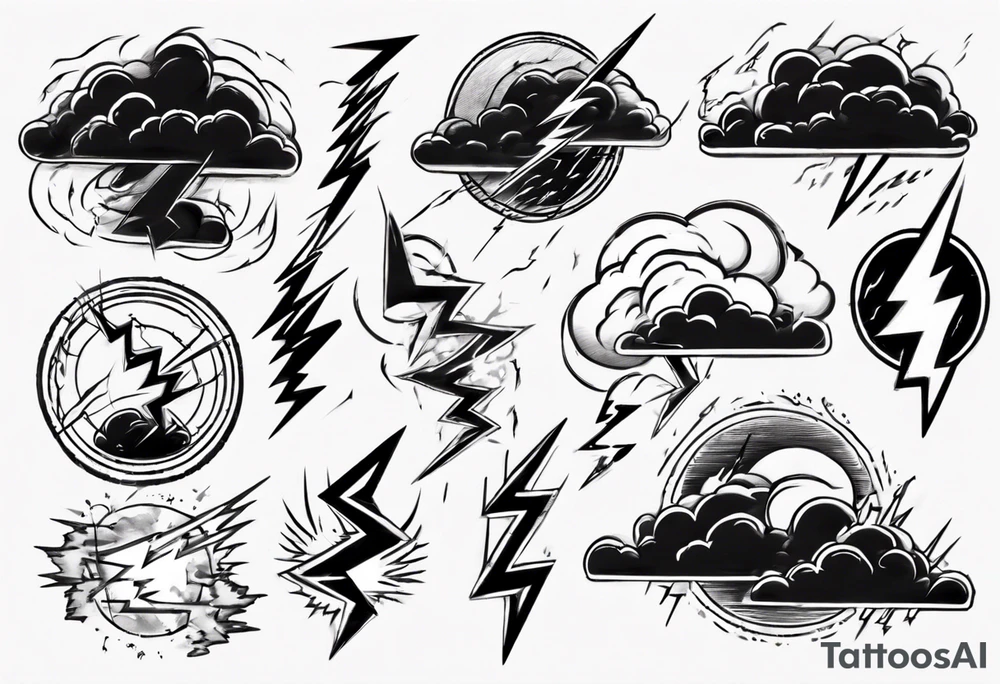 lightning storm tattoo idea