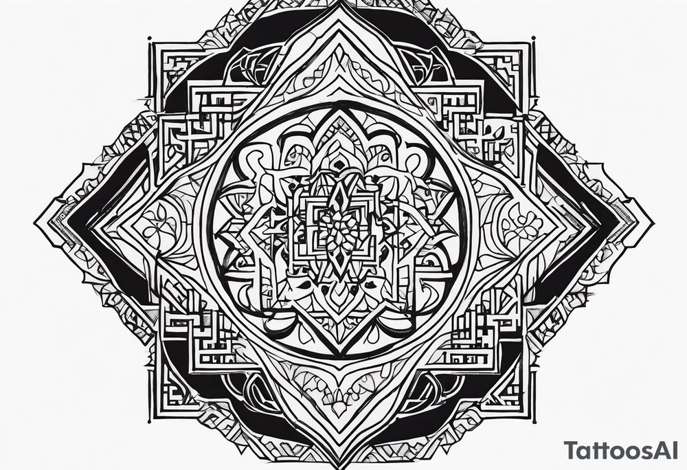 Quote in arabic calligraphy tattoo idea