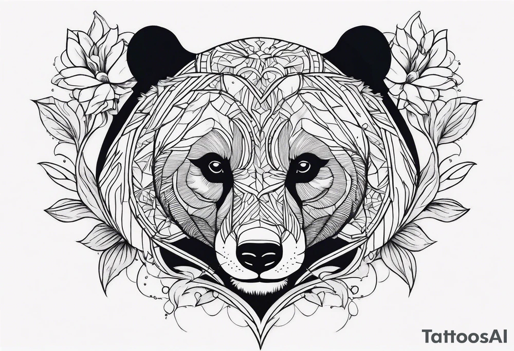 Two Pandas in Love tattoo idea