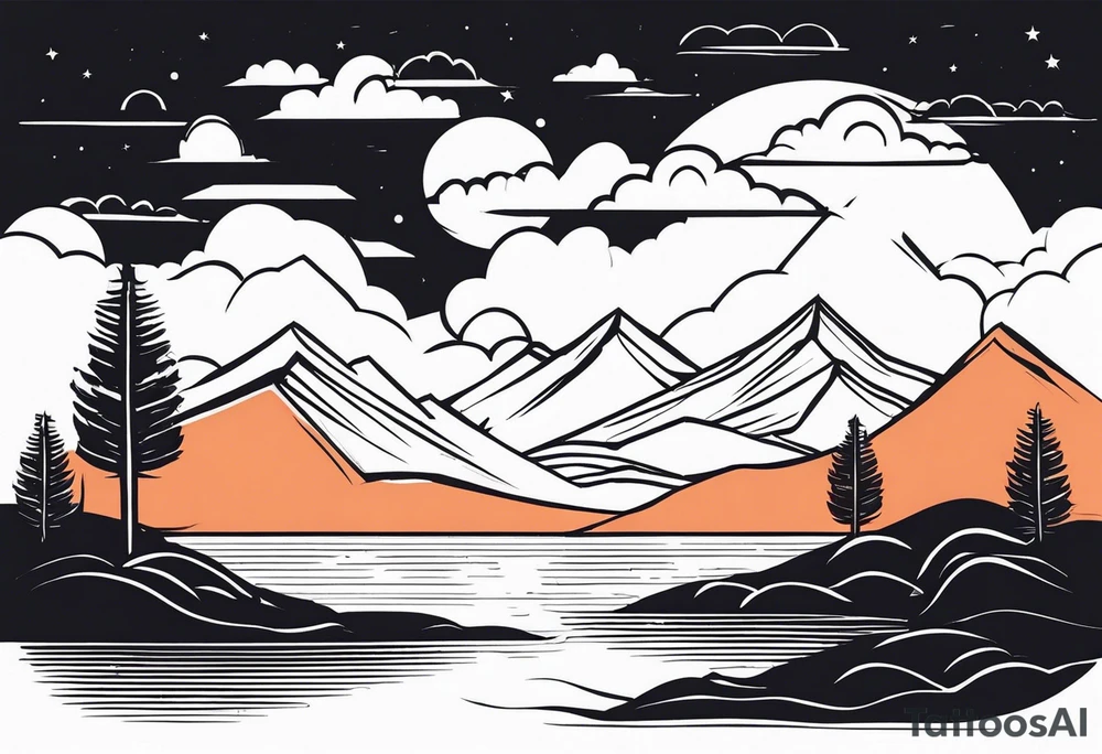 Scenery tattoo idea