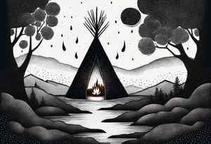 bonfire tattoo idea