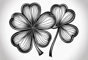 fine line three leaf clover tattoo idea