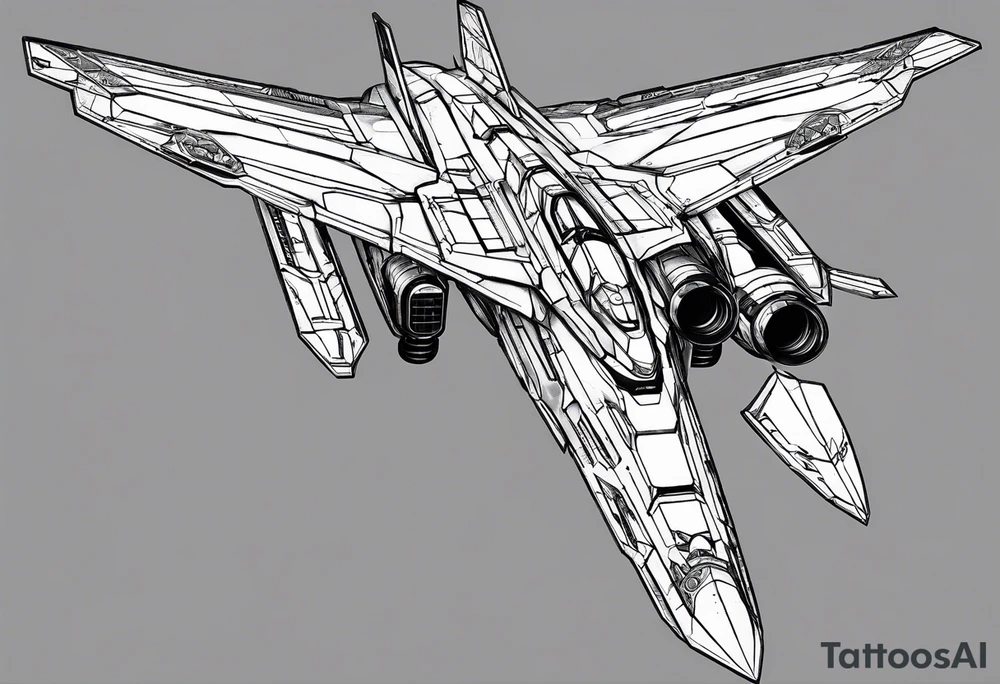 Razgriz from ace combat 5 with an energy sword from halo 3 tattoo idea