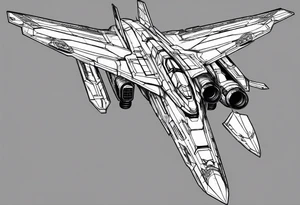Razgriz from ace combat 5 with an energy sword from halo 3 tattoo idea