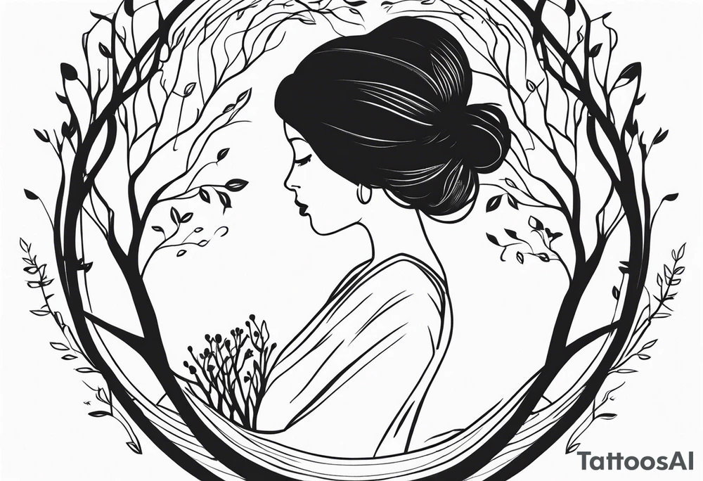 Motherhood tree tattoo idea