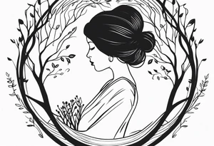 Motherhood tree tattoo idea