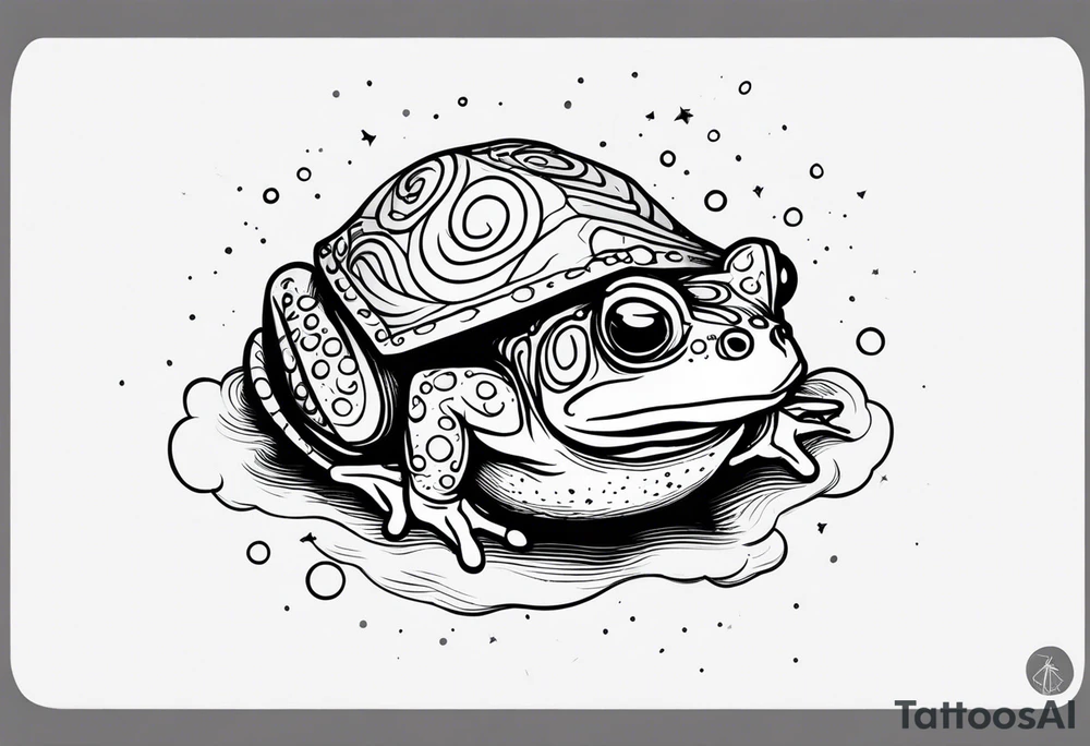 A toad in a thunderstorm tattoo idea