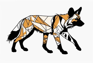 African wild dog tattoo idea