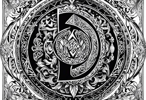Nordic rune of viking warriors tattoo idea
