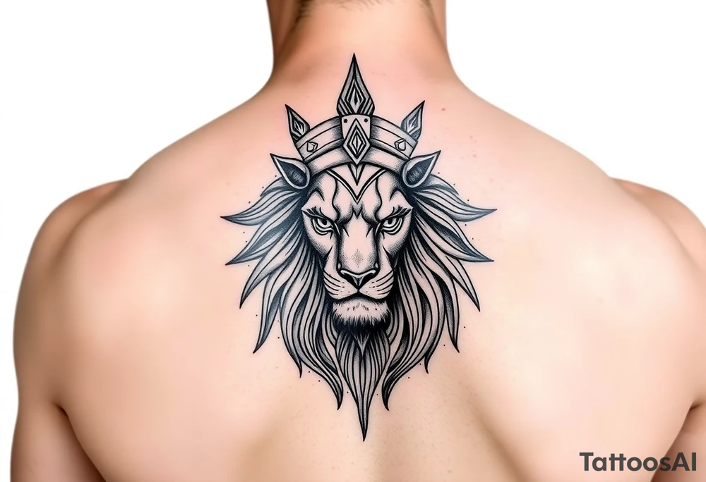 Sexy, powerful African goddess of Leo zodiac tattoo idea