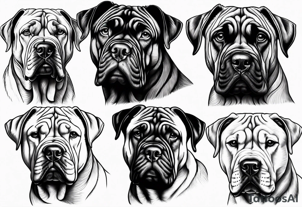 Dogs presa canario tattoo idea