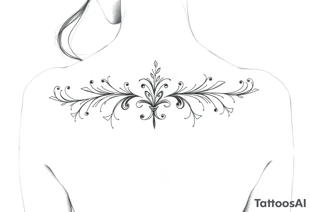 Woman simplistic body, drawing tattoo idea